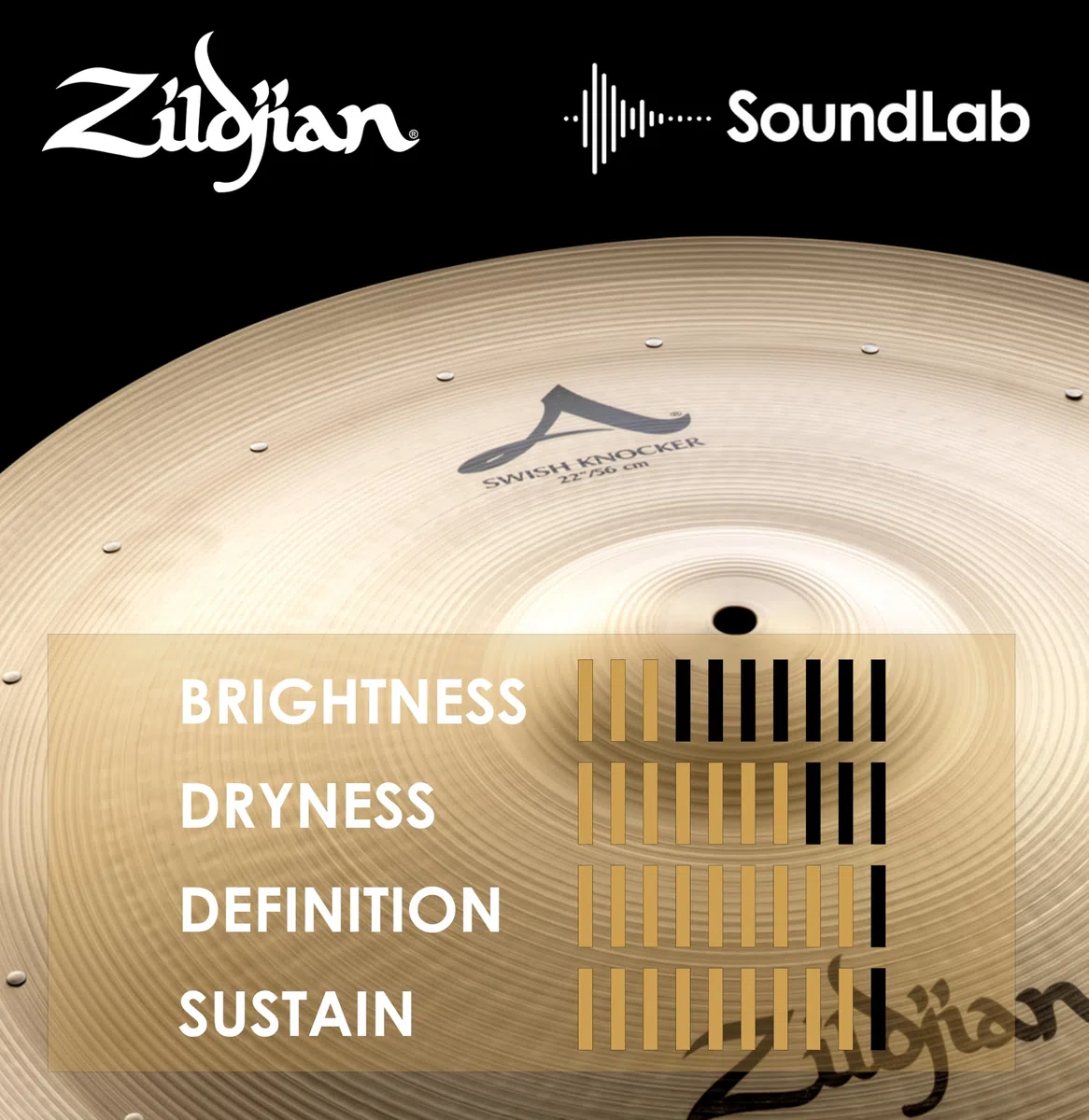 Zildjian A Zildjian Series - 22" Swish Knocker Cymbal with 20 Rivets