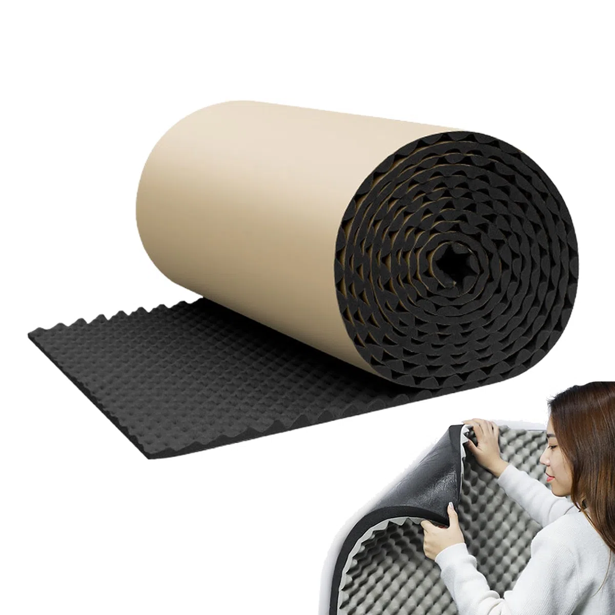 Selbstklebende Akustikbarriere Für Autostudios 100x50x1cm Akustikschaum Pads Selbstklebende Rückseite Schallschutzplatten Wasserdicht Feuchtigkeitsfest Schallschutzplatten Für Wände Schalldämmplatten