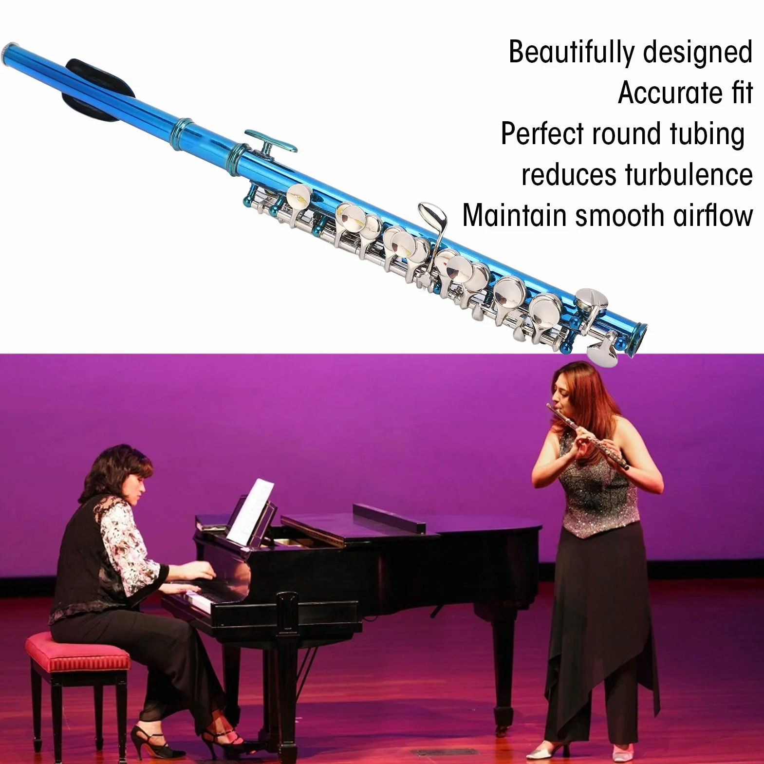 Piccoloflöte, Piccolos Cupronickel E Key Shiny für Anfänger