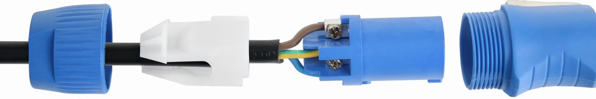 Pronomic Stage EUPPD-10 Hybridkabel Schuko/Powercon kompatibel + DMX 3-polig, 10m (ideal zur Verkabelung von Lichteffekten & Bühnenbeleuchtung)