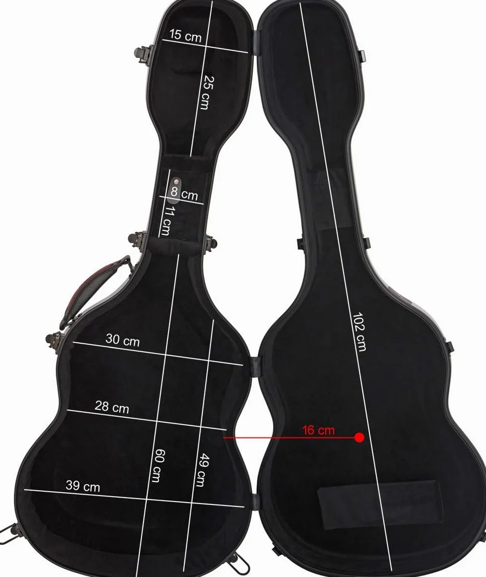 M-Case Gitarrenkoffer für Klassische Gitarre 39” - 4/4 Fiberglass Ultra Light Special schwarz