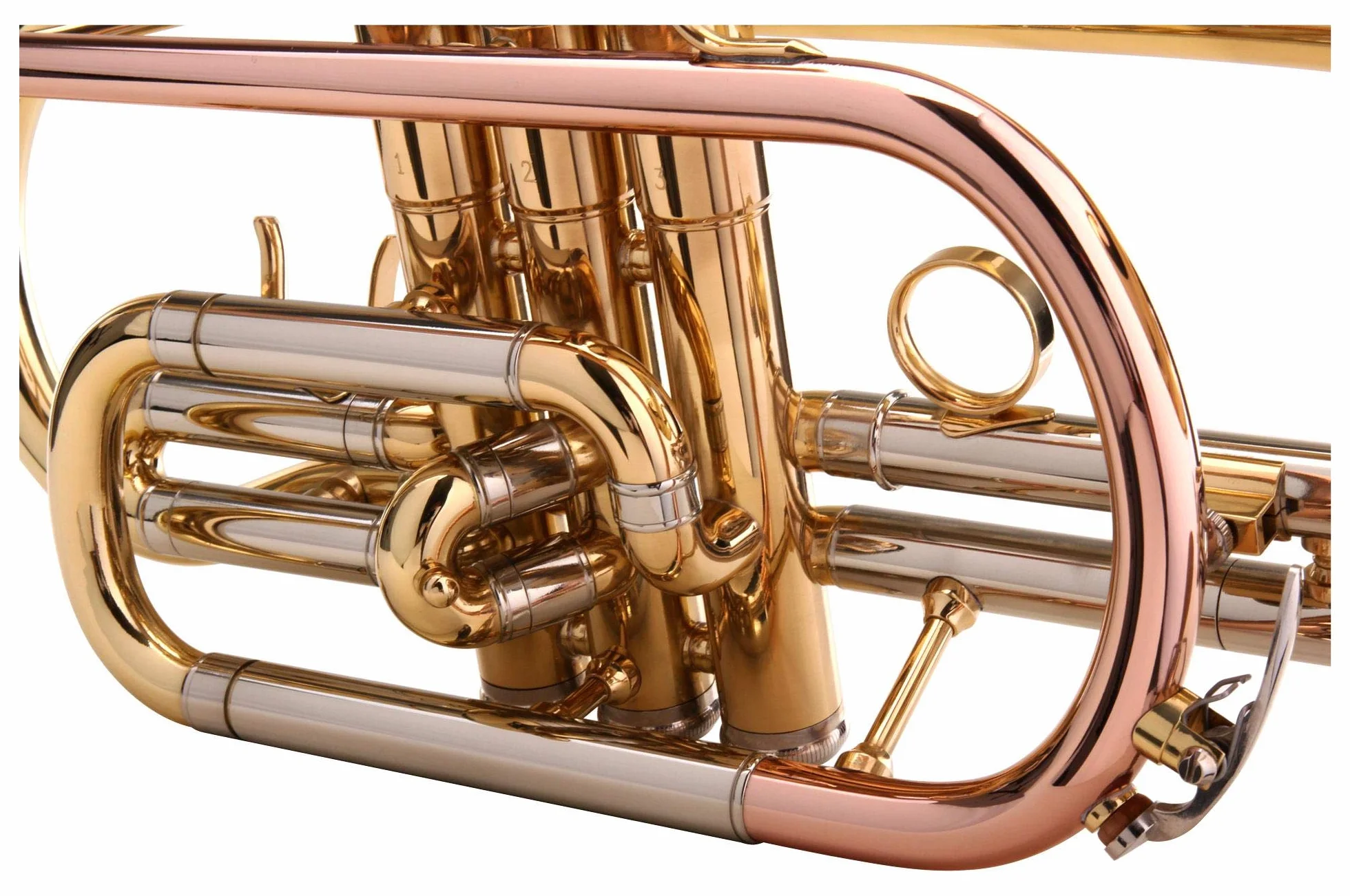 Classic Cantabile CR-400L Bb-Kornett (Messing, Ventile Edelstahl, Stimmzug Neusilber, im Koffer, Mundstück) gold