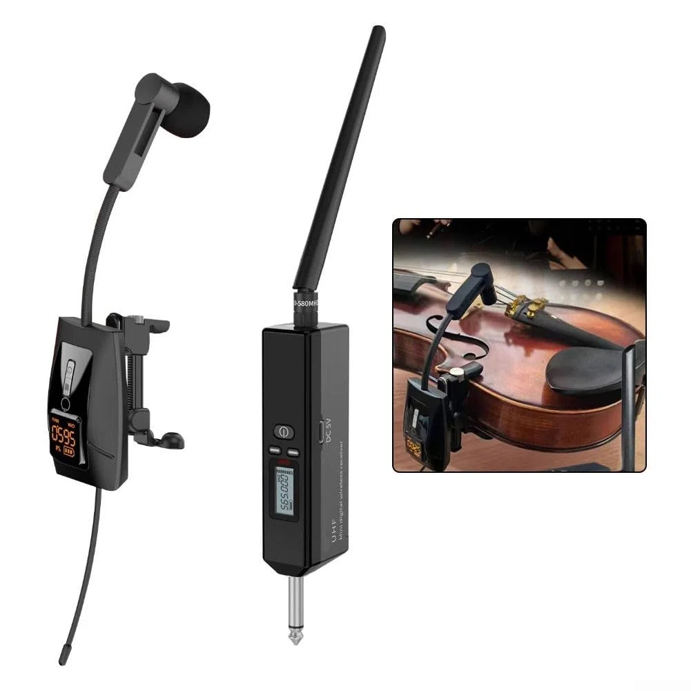 UHF Wireless Violine Mikrofon System Clear Sound M-10 für Musiker Cello Drum Piano Verlustfreie Audioübertragung Performance