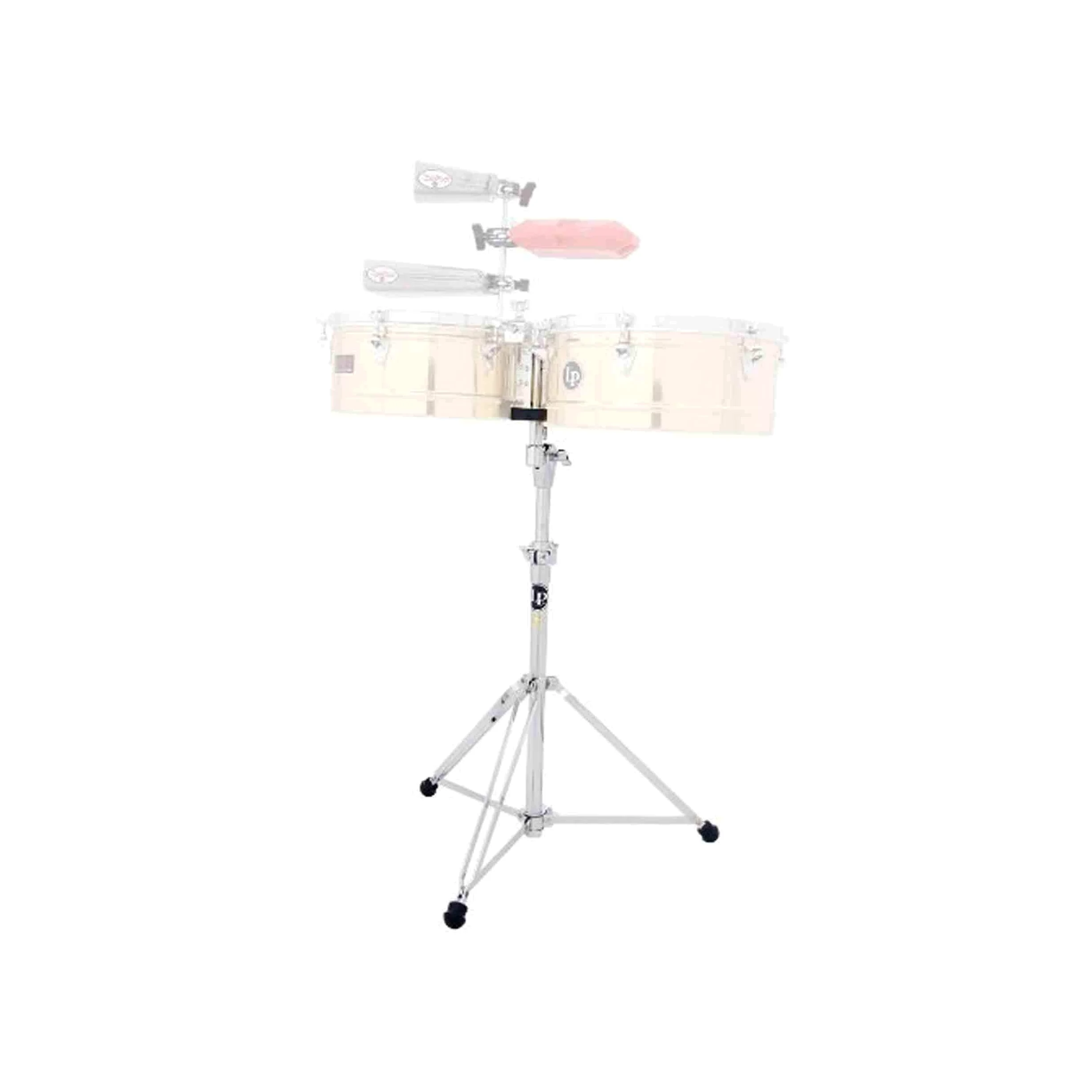 LP Latin Percussion Timbaleständer Prestige höhenverstellbar, verchromter Stahl, doppelstrebig, für LP Timbales, LP986