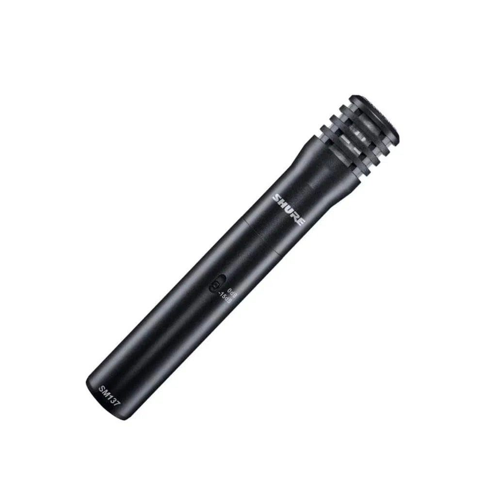Shure SM137 Kleinmembran-Kondensatormikrofon für Instrumente, mit Nierencharakteristik, extrem dünner Membran und Class-A-Vorverstärker