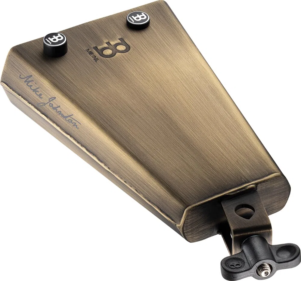 Meinl Percussion Mike Johnston Cowbell - Großes Aufschlagidiophon - Länge 7,75 Zoll - Montierbar - Groove Bell - Stahl, Vintage Finish (MJ-GB)