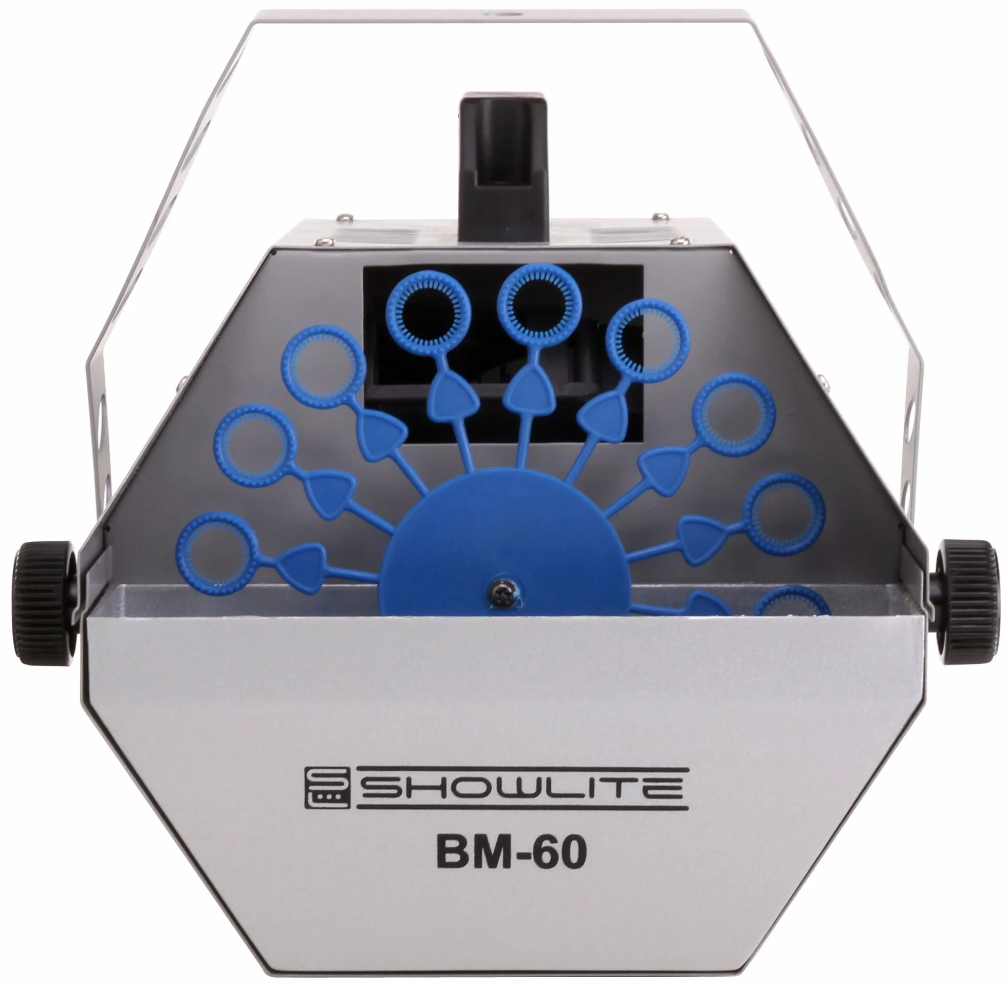 Showlite BM-60 Seifenblasen Set inkl. Seifenblasenfluid (kompakte Seifenblasen Maschine mit Funk-Fernbedienung und 2,5-Liter Seifenblasenfluid auf Wasserbasis)