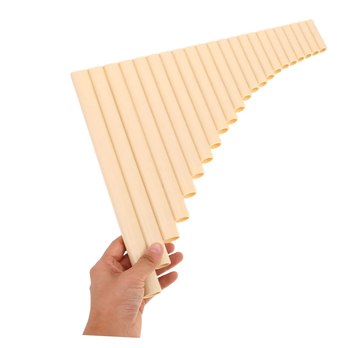 HEMOTON Panflöte G-dur mit 22 Pfeifen aus Kunststoff Vielseitig Einsetzbar für Anfänger und Profis Elegantes Beiges Design für Bühnen und Klassische Aufführungen