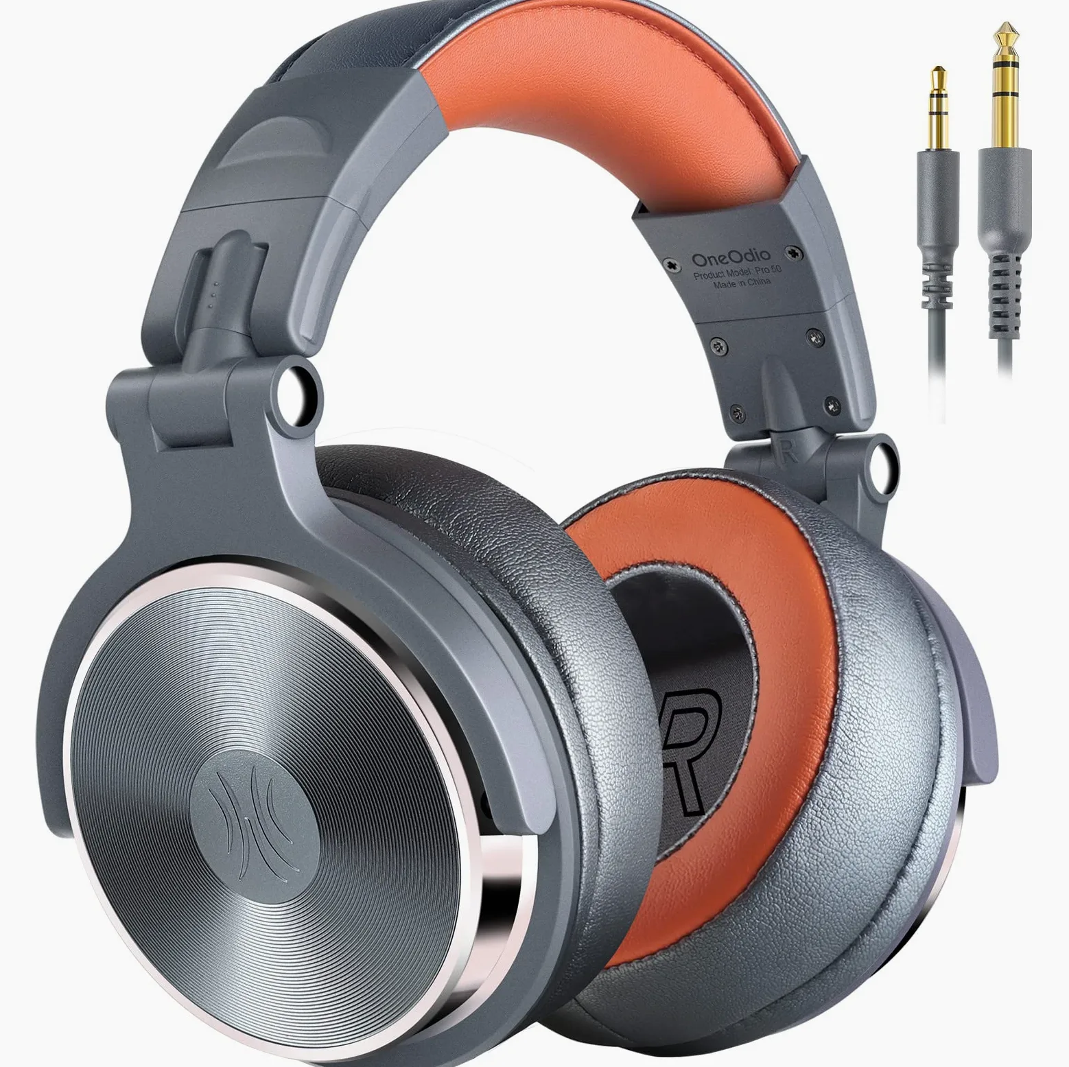 OneOdio Over Ear Kopfhörer mit Kabel, HiFi Studiokopfhörer mit Hi-Res, 50mm Treiber, Share-Port, Große Ohrmuscheln, 6,35 & 3,5mm Klinke, Geschlossene DJ Headphones für Podcast, Handy, PC (Pro 50)