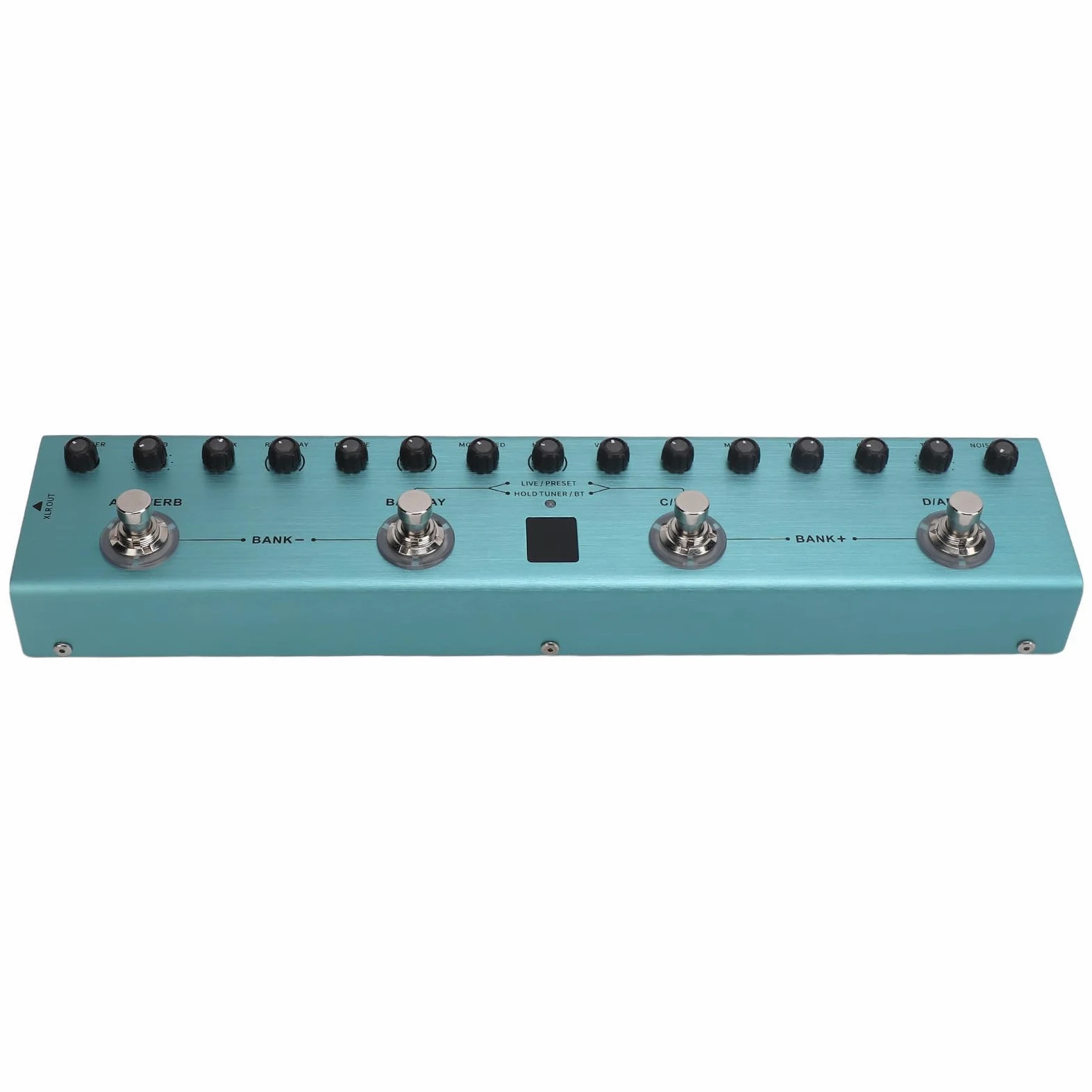 Digitaler Gitarren-Multieffekt-Pedalprozessor mit 36 ​​editierbaren Voreinstellungen, 3-Band-Equalizer, 8 IR-CAB-Steckplätze für Smartphone-Aufnahmen, Kabellose Verbindung