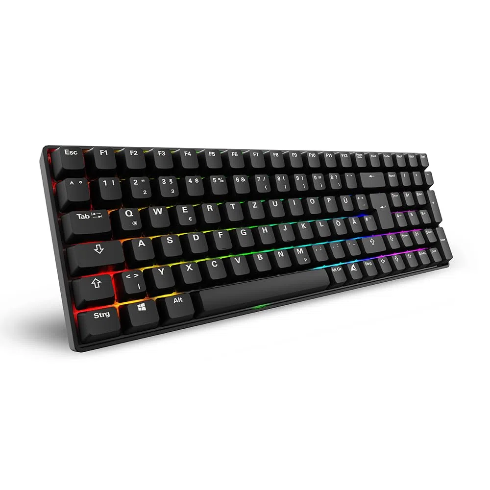 Sharkoon SGK50 S2 PBT Schwarz, RGB, Gateron GPRO Gelb