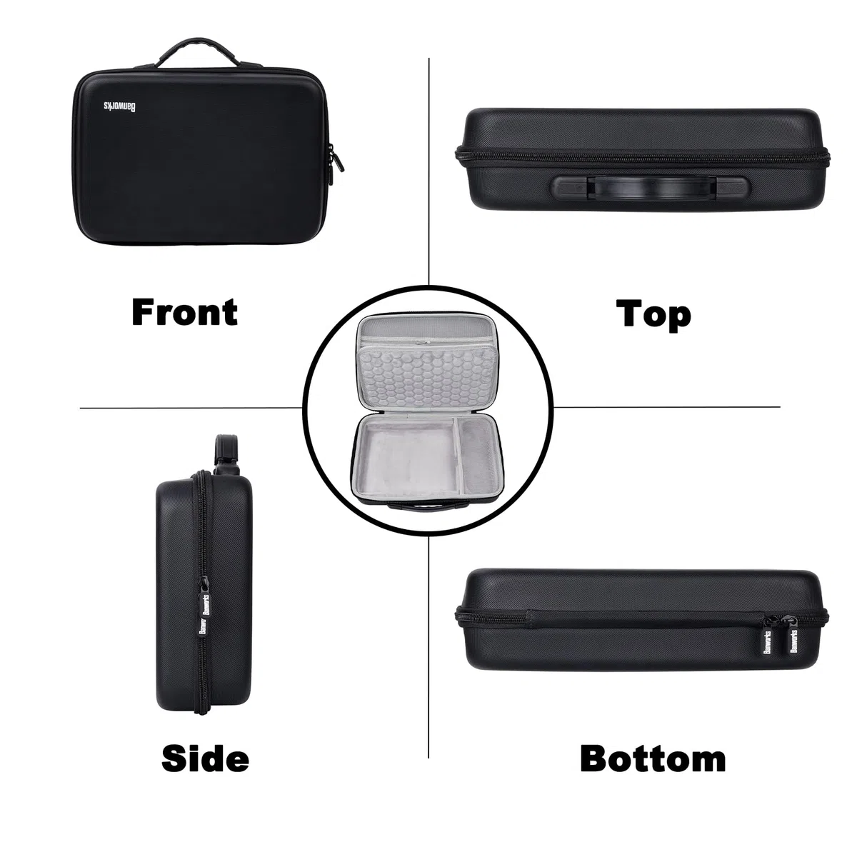 Banworks PU-Hartschalenkoffer passgenau für Elektron Digitone/Digitone II/Digitakt/Digitakt II/Syntakt, Synthesizer/Sampler Storage & Carry Controller Bag JT/HCQSNB-04 (nur Hülle, 1 Stück)