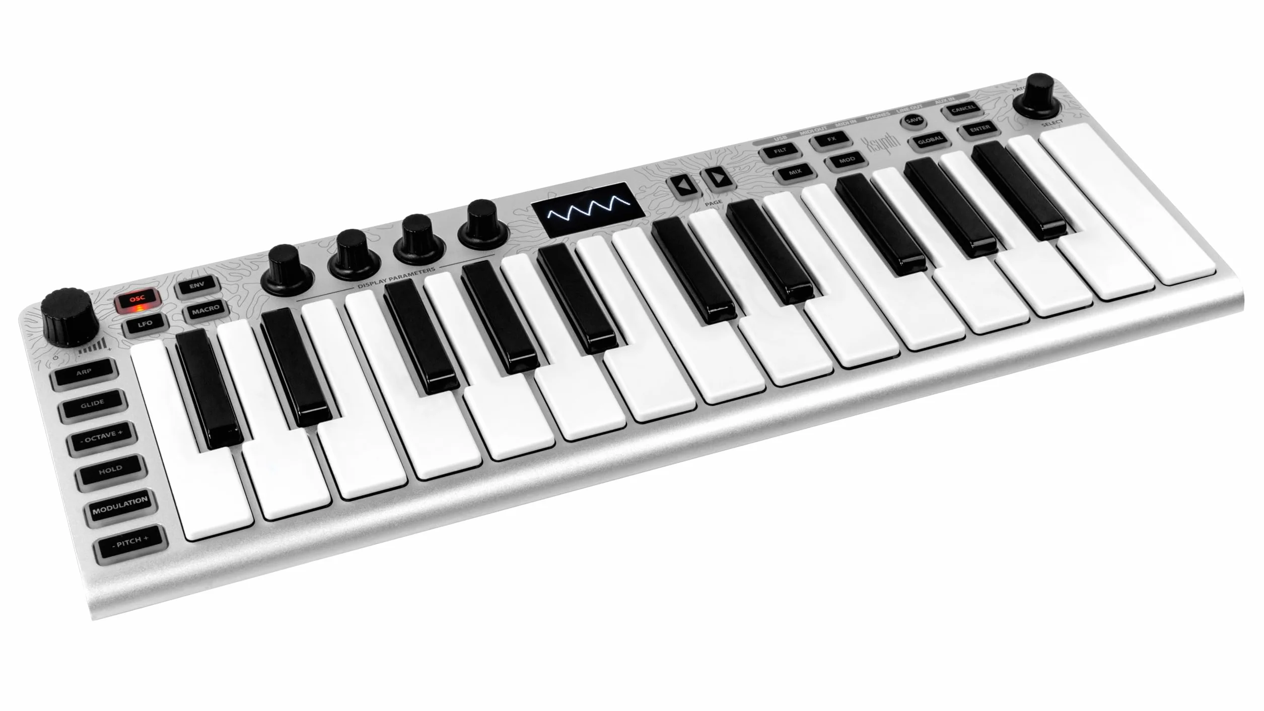 ESI Xsynth | Tragbarer Synthesizer mit Masterkeyboard, MIDI-Schnittstelle und Audio-Interface