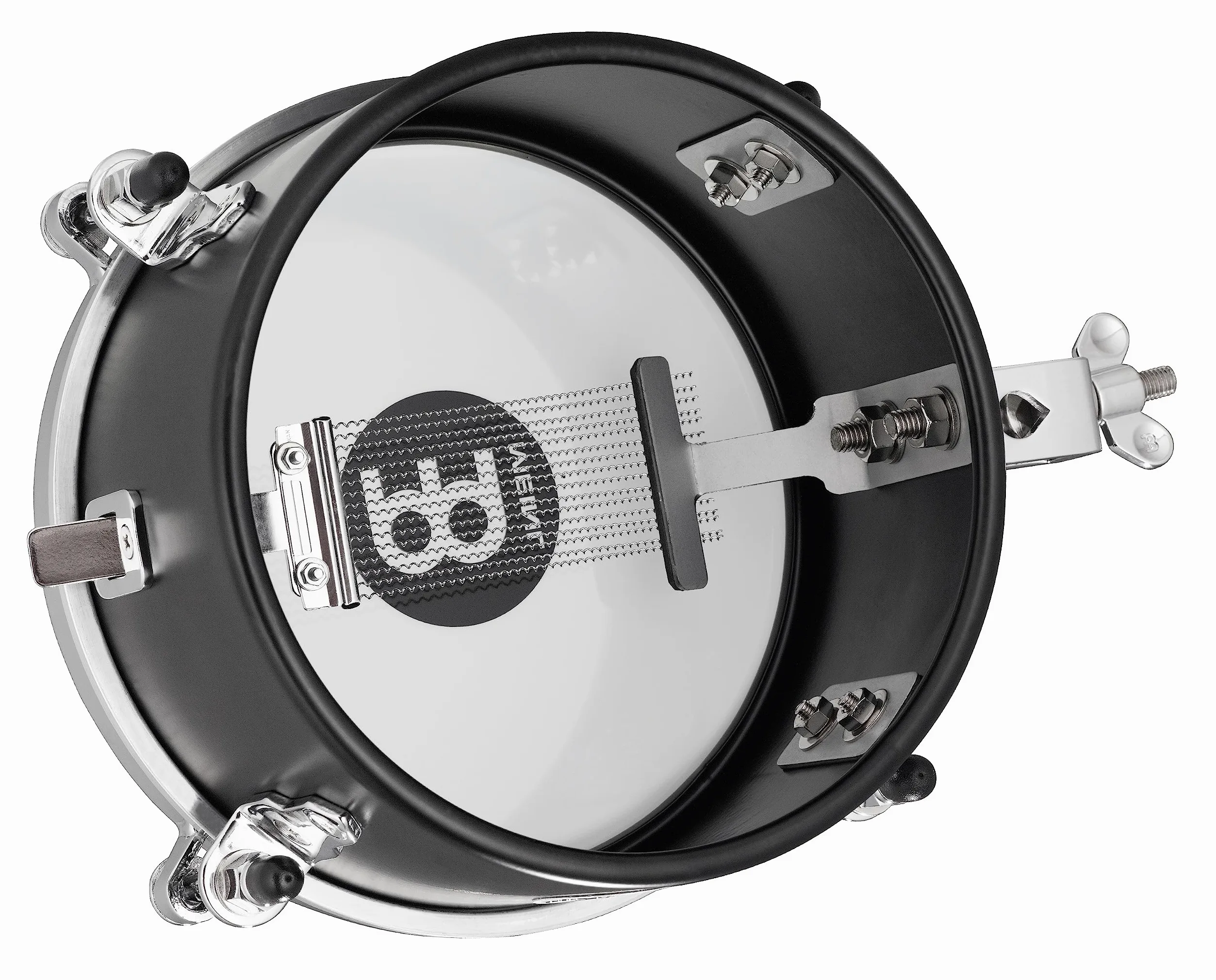 Meinl Percussion Drummer Snare Timbales - Trommel mit 10 Zoll Durchmesser - Mit Snare und Halterung - Stahl, Schwarz (MDST10BK)