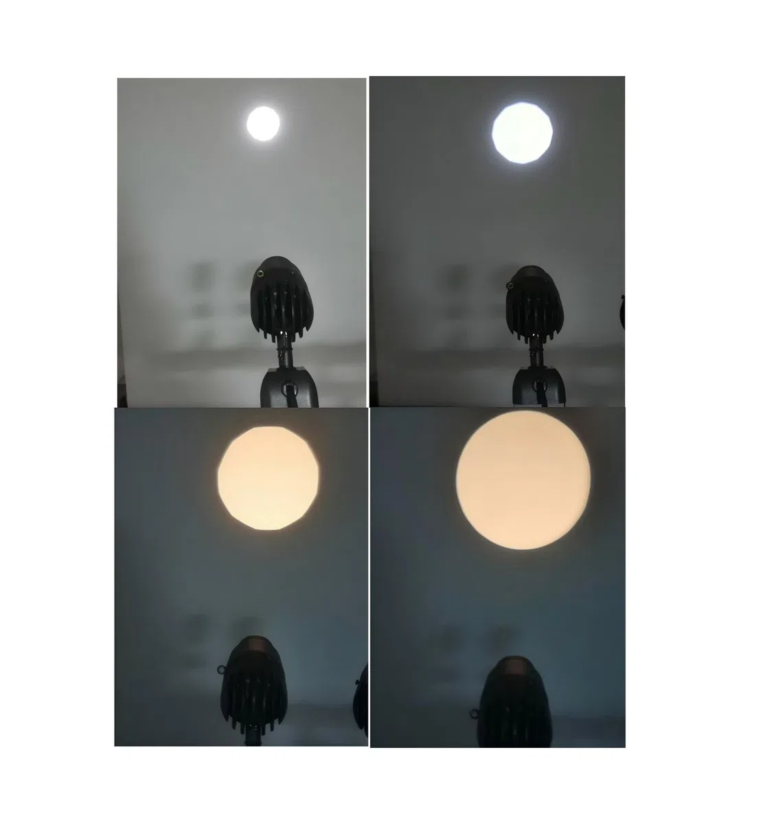 Pinspot Licht, 15W Doppelweiß/Cool White & Warm White LED GOBO Spot Licht durch manuelle Iris und Fokus mit IR-Controller für Disco, KTV, Party, Hochzeit