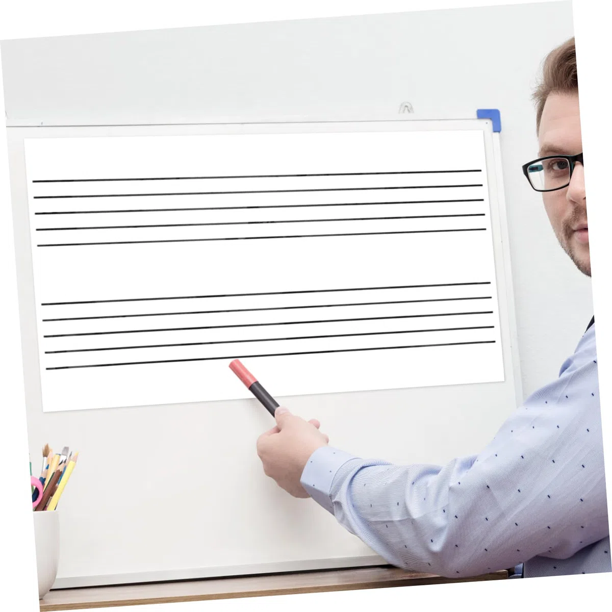 Magnetisches Tragbares Whiteboard mit Fünf Notenlinien Wiederverwendbar und Abwischbar Multifunktional als Nachrichten und Memo Tafel für Musikunterricht Haushalt und Büro
